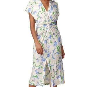 Brushstroke Floral Twist Dress